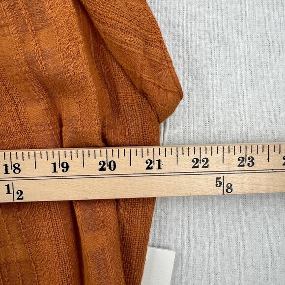 PHAROAH COLLECTION Audrey Band Sleeve Shirt Womens Medium Gossamer Check Cotton - Picture 13 of 14